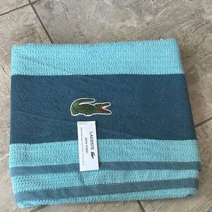 Lacoste Aqua and Teal Towel